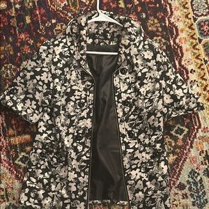 Floral Black and White Jacket